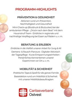Einladung zur feierlichen Wiedereröffnung der Hauptgeschäftsstelle des Caritasverbandes Ostvest Datteln am 13. September 2026 von 12 bis 16 Uhr mit Mitmach-Aktionen.