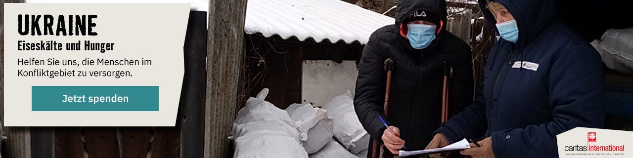 Ukraine - Eiseskälte und Hunger - Jetzt spenden